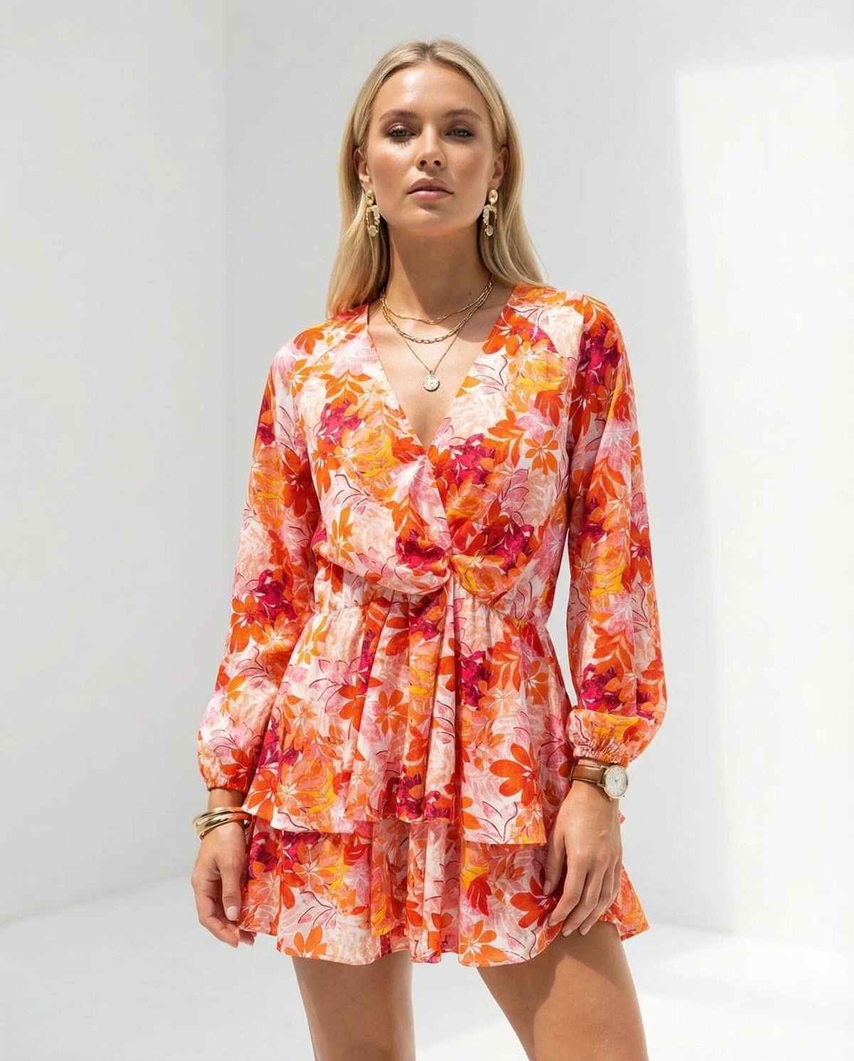 Sukienka w kwiatowy print