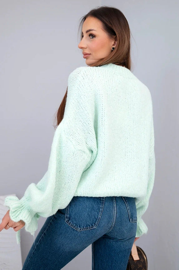 Sweter damski z dodatkiem moheru